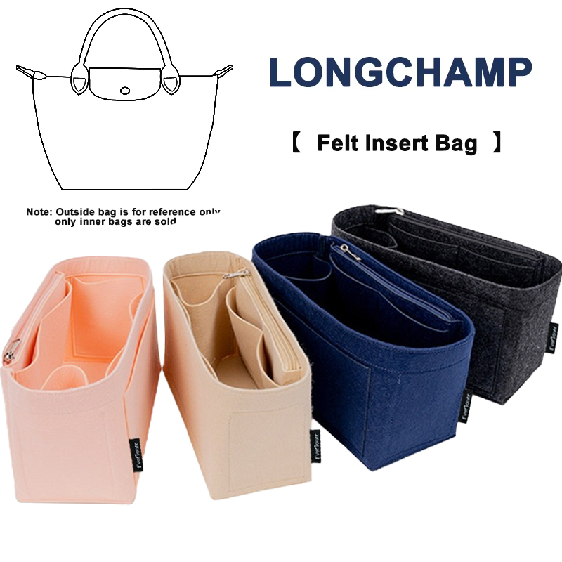 Women'S Bags Longchamp - EverToner femmes feutre insérer sac maquillage