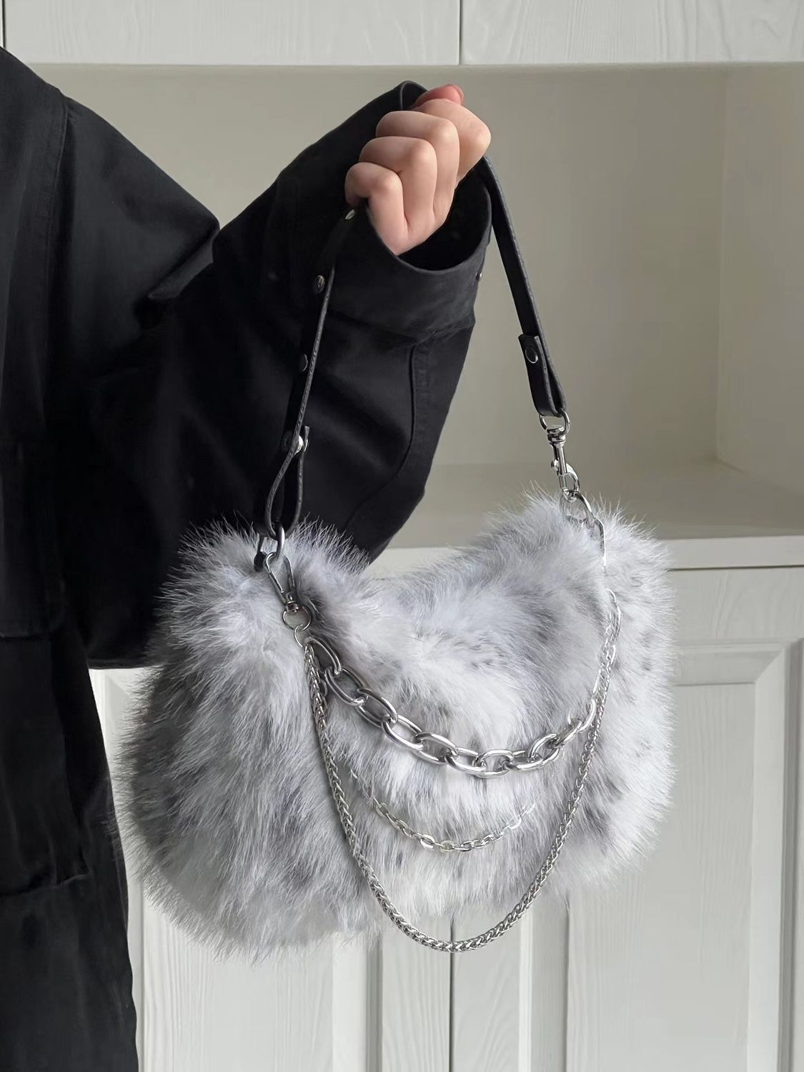 Women Bags Grey - JIAERDI-Sac à Main Vintage Y2K pour