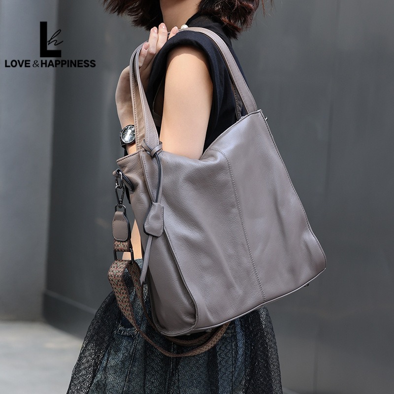 Women Bags Grey - Nesitu haut de gamme A4 noir