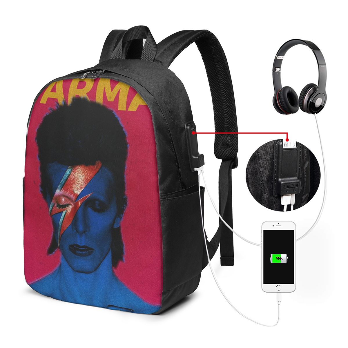 Women Bags For Travel - Sac à dos Davids Bowied, sac