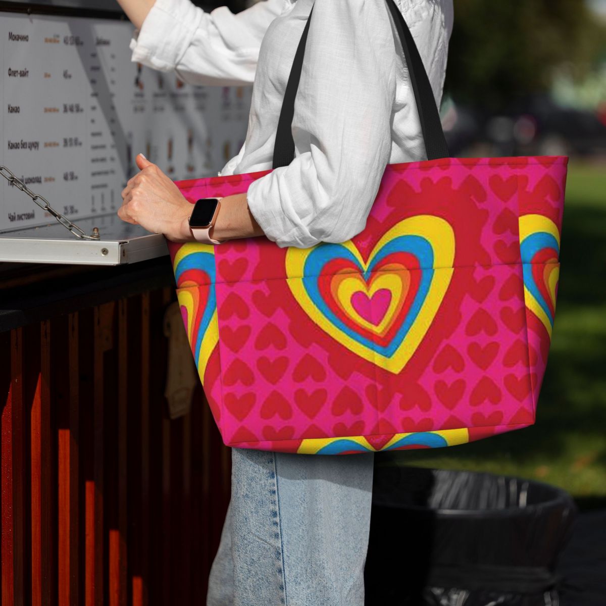 Women Bags Prada - Sac fourre-tout de plage à motif