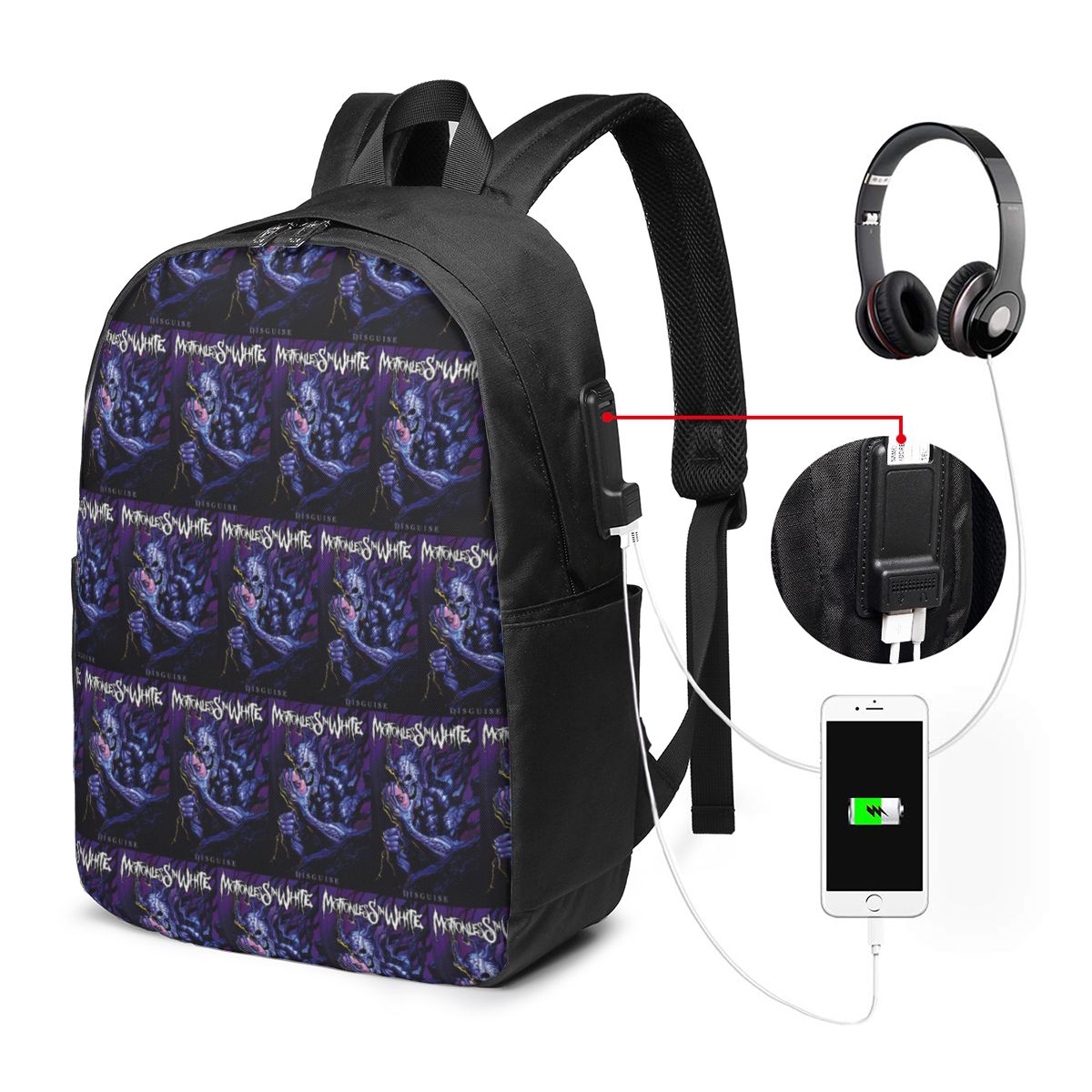 Sac à dos Motionless In White, - Women Bags For Travel avis et prix