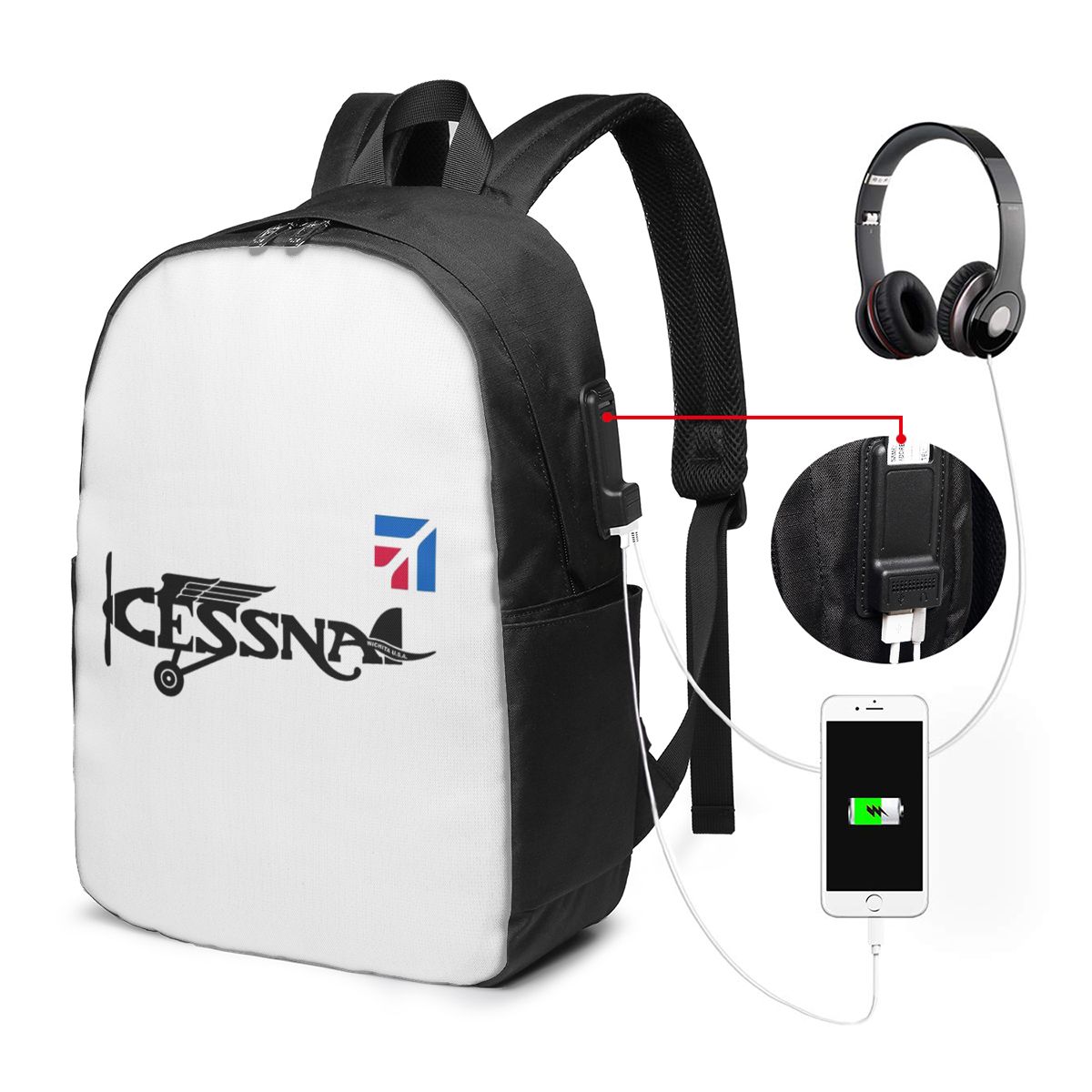 Sac à dos avec logo Cessna, sa - Women Bags For Travel avis et prix