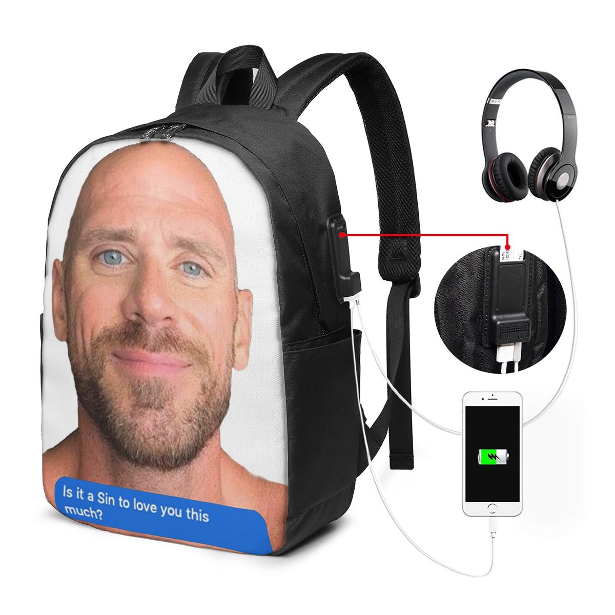 Johnny Sins Flirty Text Bubble - Women Bags For Travel avis et prix