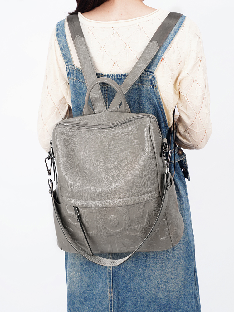 Sac à dos Zency Premium en cui - Women Bags Grey avis et prix