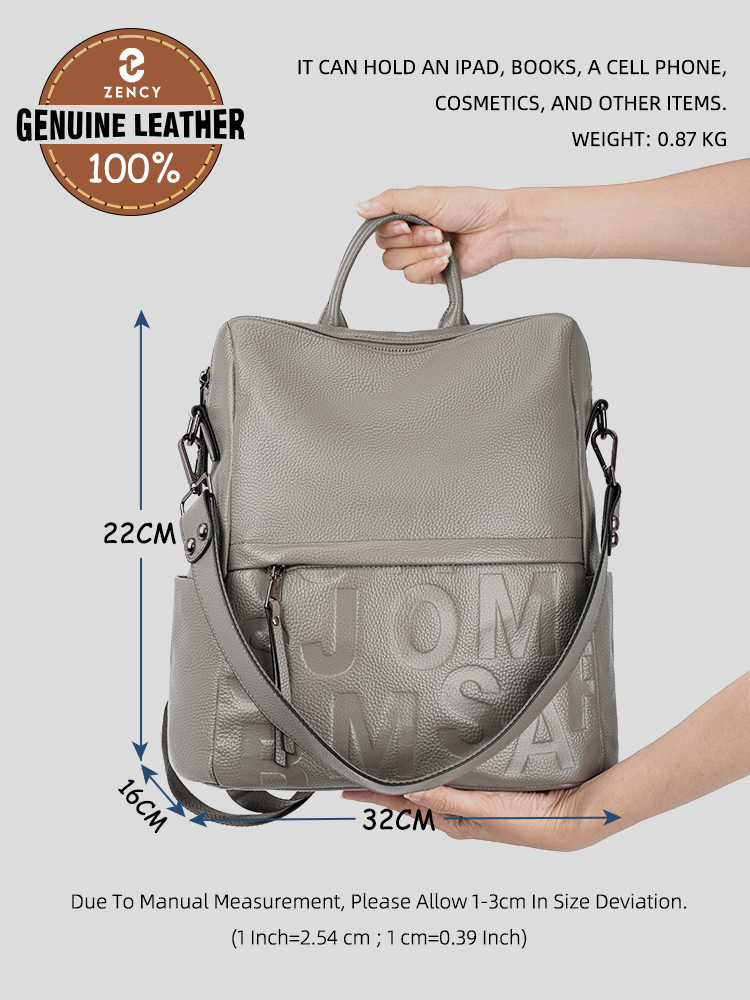 Sac à dos Zency Premium en cui - Women Bags Grey avis et prix