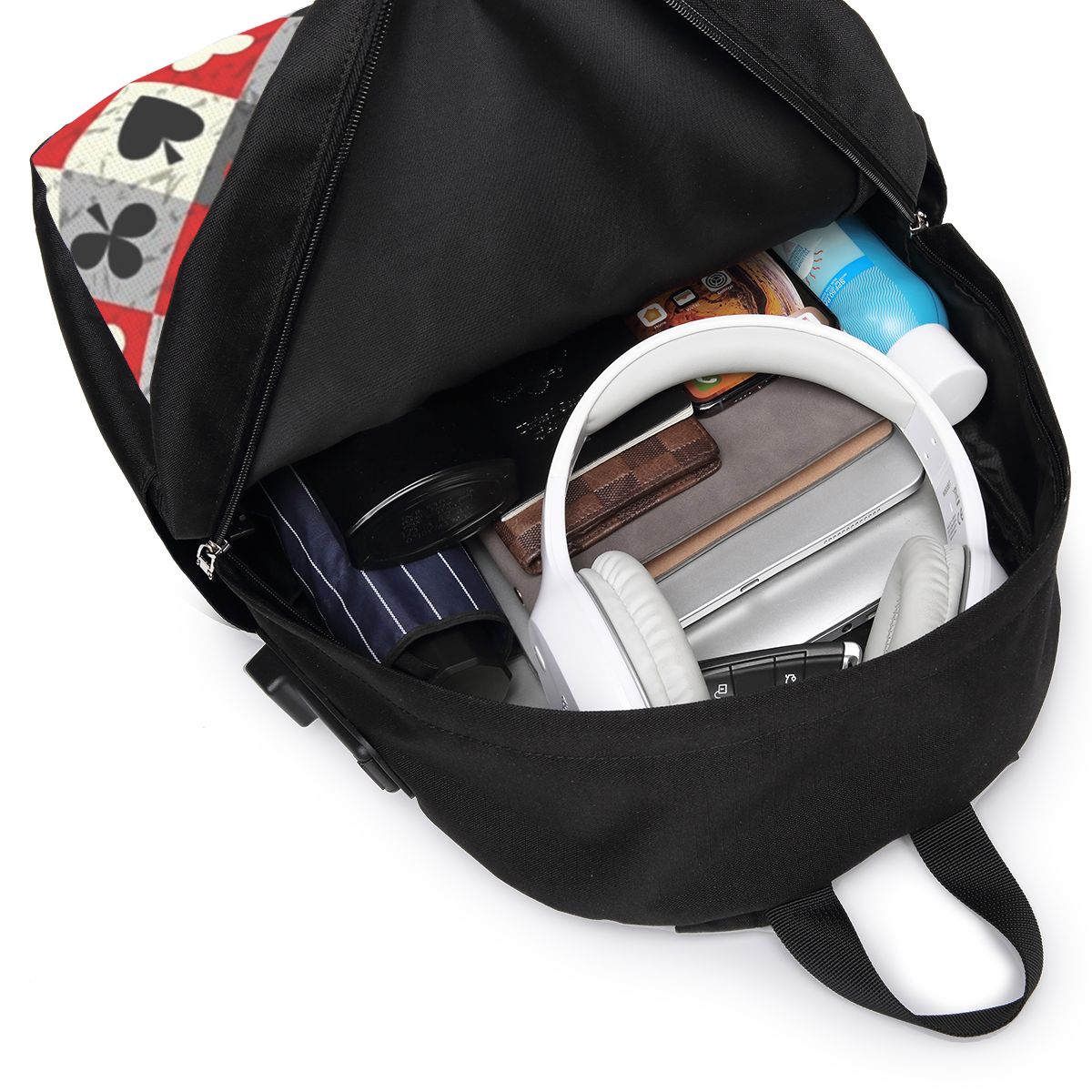 Sac à dos imprimé cartes à jou - Women Bags For Travel avis et prix