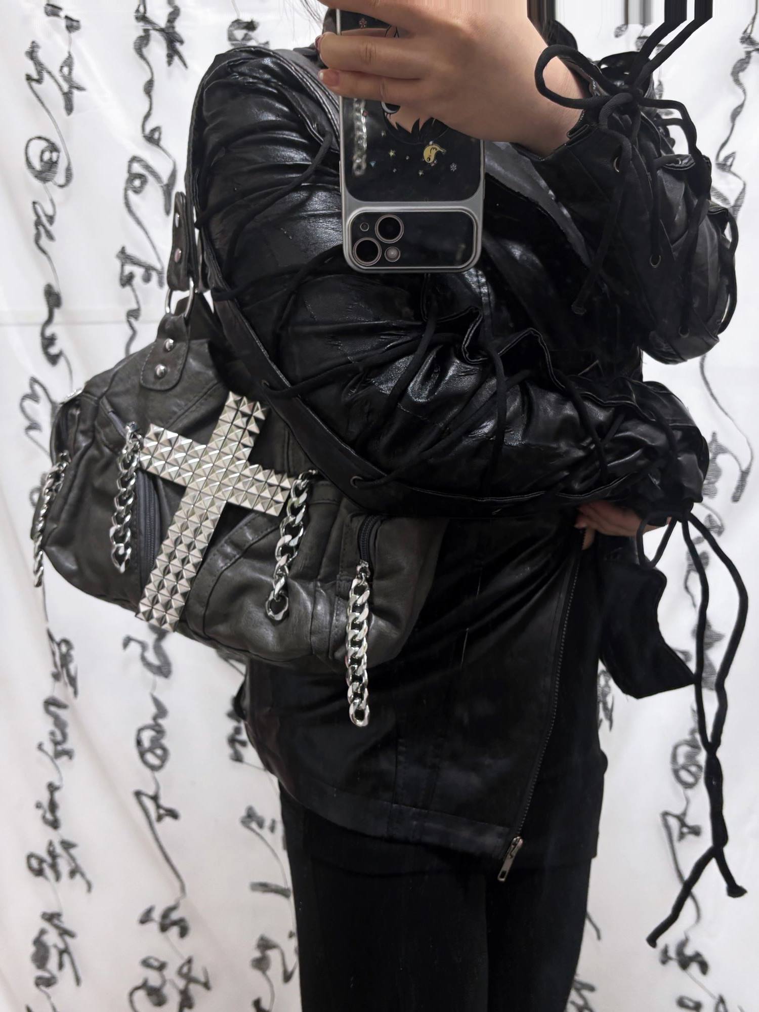 Sac à bandoulière gothique gri - Women Bags Grey avis et prix