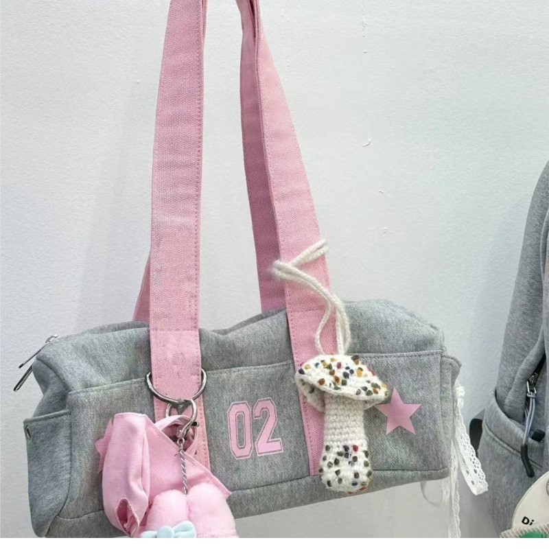 Harajuku gris sac à main toile - Women Bags Grey avis et prix