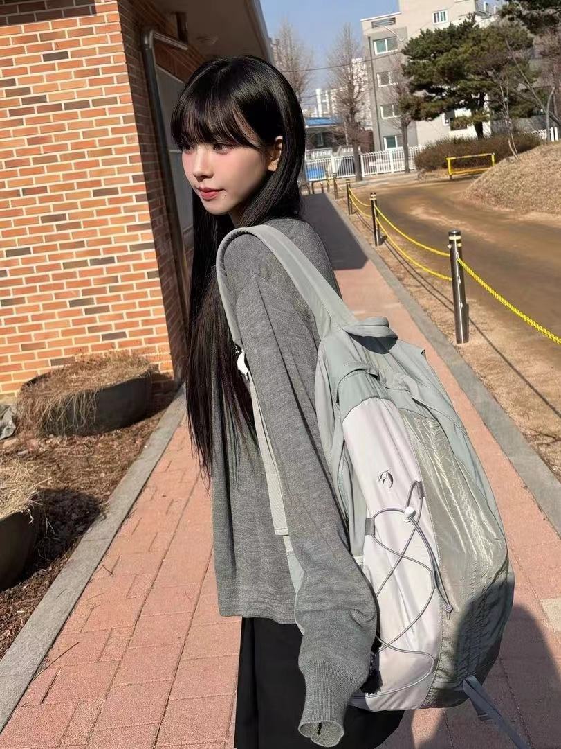Sac à dos en Nylon Patchwork d - Women Bags Grey avis et prix